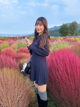 「デート/ロマンティック」｜「アイテム（レッグウェア）」を使った、sakikaさん（レディース・163cm）の秋コーディネート