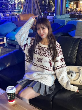 「アイテム（チャーム）」を使った、sakikaさん（レディース・163cm）の冬コーディネート