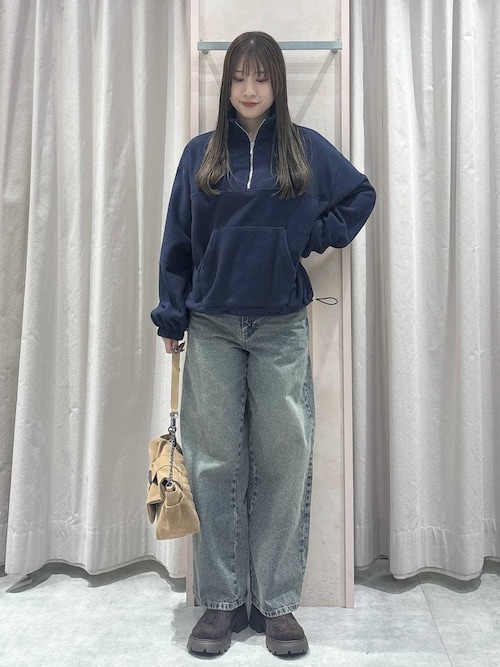 【ウエストサイドボタンで自由にフィット】2WAYデニムワイドパンツ　593596