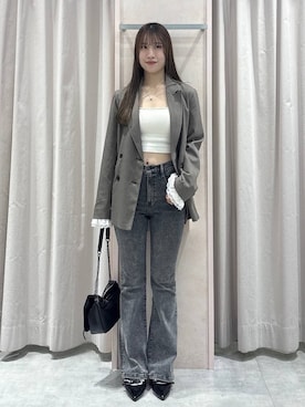 「Heather（ヘザー）のアイテム（バッグ）」を使った、sakikaさん（レディース・163cm）の春コーディネート