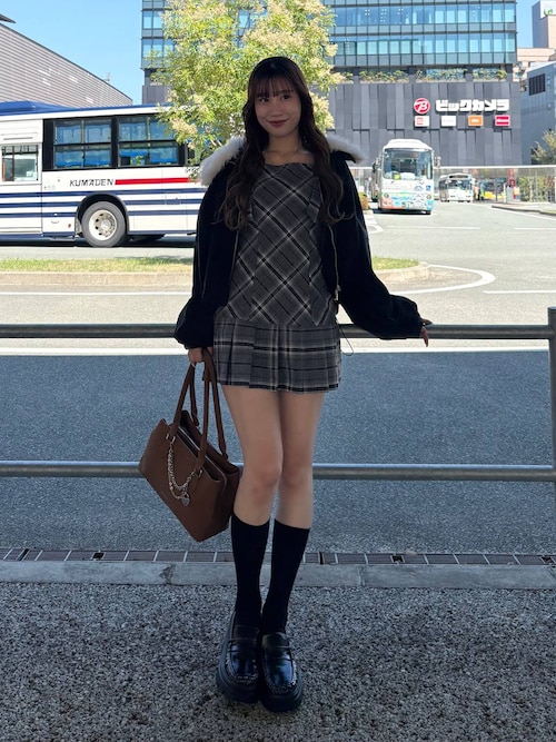 厚底スクエアローファー　1047005