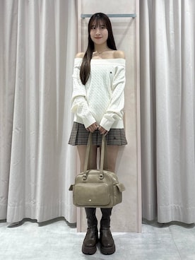 「Heather（ヘザー）のアイテム（ニット/セーター）」を使った、sakikaさん（レディース・163cm）の秋コーディネート