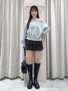 「Heather（ヘザー）のアイテム（トップス）」を使った、sakikaさん（レディース・163cm）の春コーディネート