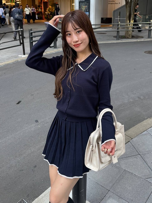 45R ジャガードニットボレロ 45Rハンドニットのボレロ（インディゴ）: WOMEN｜45R