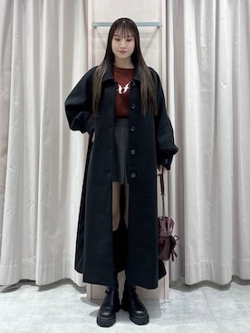 「Heather（ヘザー）の【累計10万本】楽ちんなのに美脚！秋冬No.1ブーツ　インヒールストレッチロングブーツ　571563（ブーツ）」を使った、sakikaさん（レディース・163cm）の冬コーディネート