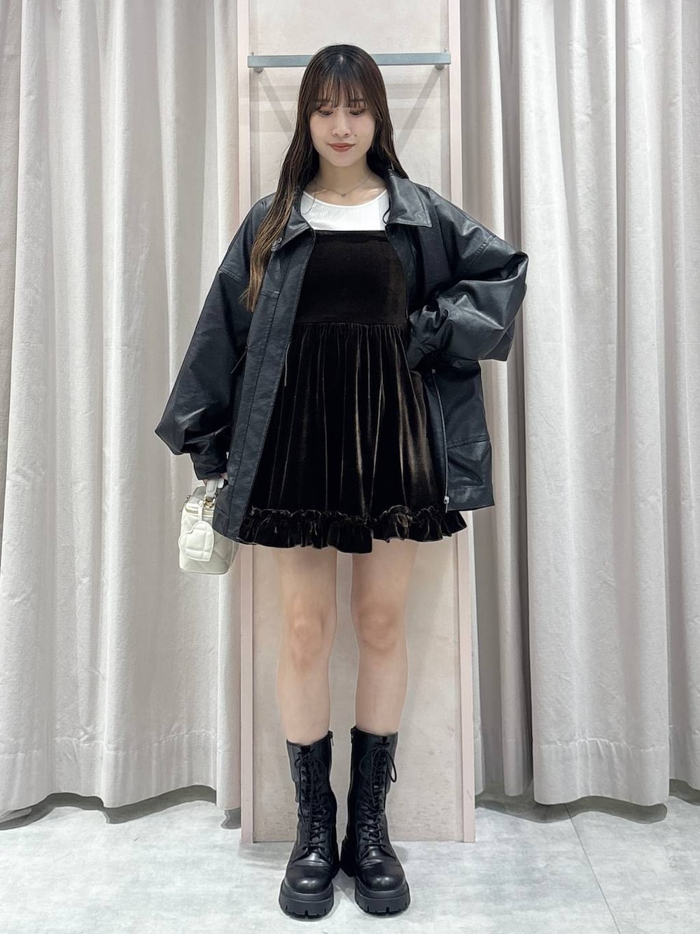 ベロアフリルキャミミニワンピース　605529 待望の再入荷】ベロアフリルキャミミニワンピース | [公式]ヘザー