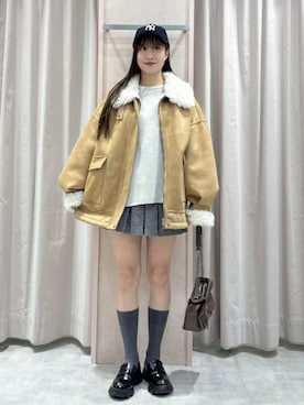 「アイテム（ローファー）」を使った、sakikaさん（レディース・163cm・20代）の冬コーディネート