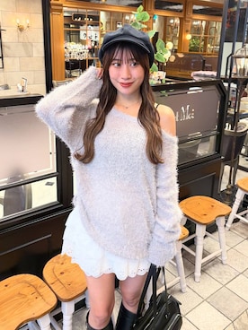 「アイテム（キャスケット）」を使った、sakikaさん（レディース・163cm）の秋コーディネート