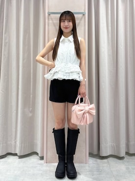 「Heather（ヘザー）のアイテム（パンツ）」を使った、sakikaさん（レディース・163cm）の夏コーディネート