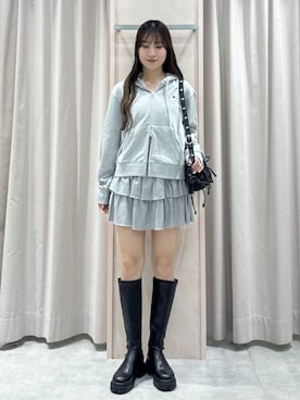 「アイテム（パーカー）」を使った、sakikaさん（レディース・163cm・20代）の秋コーディネート