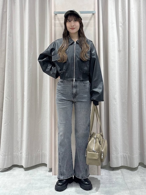 美品 ハイク 3.7万円 ワイド デニム パンツ ウエストゴム フレアパンツ