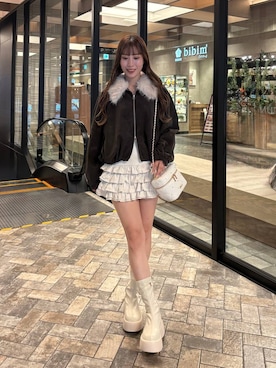 「Heather（ヘザー）のアイテム（バッグ）」を使った、sakikaさん（レディース・163cm）の秋コーディネート