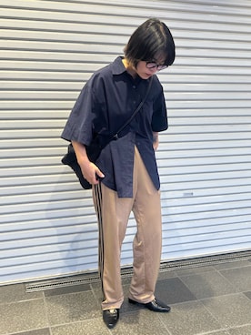 「アイテム（スウェットパンツ、ブラウン系）」を使った、ｋａｋｋｏさん（レディース・164cm）の秋コーディネート