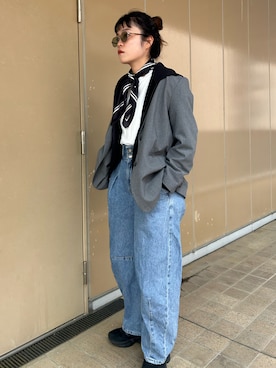 「SOMETHING（サムシング）のアイテム」を使った、かなこさん（レディース・164cm）の春コーディネート
