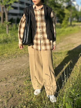 「Onitsuka Tiger（オニツカタイガー）のMEXICO 66 / メキシコ 66（スニーカー、ホワイト系）」を使った、かなこさん（レディース・164cm）の春コーディネート
