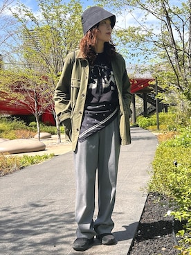 「NEW BALANCE（ニューバランス）の＜New Balance＞UWRPD ブラック/スニーカー（スニーカー、ブラック系）」を使った、かなこさん（レディース・164cm）の春コーディネート