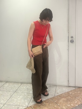 「CENE（セネ）の【CENE】セネ/スリムペタルチェーンブレスレット（ブレスレット、ゴールド系）」を使った、ｋａｋｋｏさん（レディース・164cm）の夏コーディネート