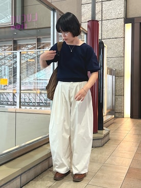 「アイテム（バックパック/リュック、ブラウン系）」を使った、ｋａｋｋｏさん（レディース・164cm）の秋コーディネート