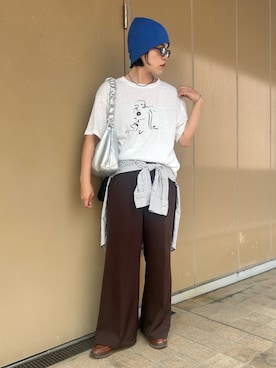 「GLOBAL WORK（グローバルワーク）のUVカットアソートサングラス/632444（サングラス、ブラック系）」を使った、ｋａｋｋｏさん（レディース・164cm）の秋コーディネート