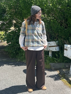 「adidas Originals（アディダスオリジナルス）の＜adidas Originals＞TOBACCO/スニーカー（スニーカー、ブラウン系）」を使った、かなこさん（レディース・164cm）の春コーディネート
