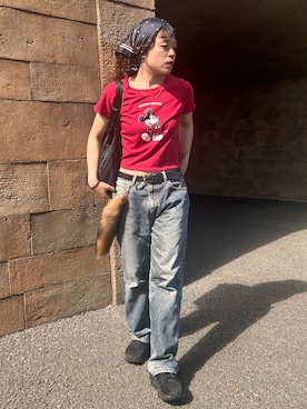 「Honeys（ハニーズ）のアイテム」を使った、かなこさん（レディース・164cm）の春コーディネート