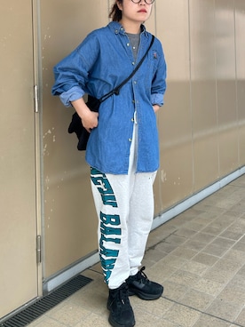 「NEW BALANCE（ニューバランス）の＜New Balance＞UWRPD ブラック/スニーカー（スニーカー、ブラック系）」を使った、かなこさん（レディース・164cm）の春コーディネート