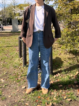 「Rodeo Crowns（ロデオクラウンズ）のアイテム」を使った、かなこさん（レディース・164cm）の春コーディネート