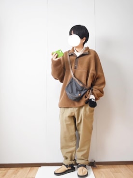 「Graphpaper（グラフペーパー）のアイテム（ジャケット/アウター）」を使った、あちょんさん（レディース・158cm）の冬コーディネート