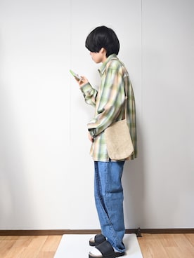 「stein」｜「アイテム（その他シューズ）」を使った、あちょんさん（レディース・158cm）の春コーディネート
