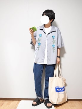 「Carhartt WIP（カーハートダブリューアイピー）のアイテム」を使った、あちょんさん（レディース・158cm）の夏コーディネート
