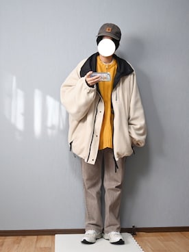 「INHERIT（インヘリット）のアイテム」を使った、あちょんさん（レディース・158cm）の冬コーディネート