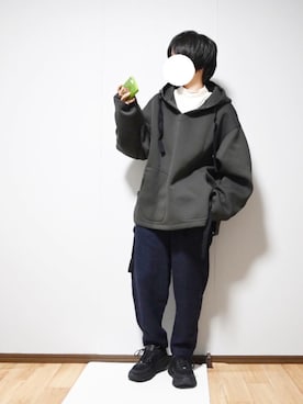 「GOLD（ゴールド）のアイテム（その他パンツ）」を使った、あちょんさん（レディース・158cm）の秋コーディネート