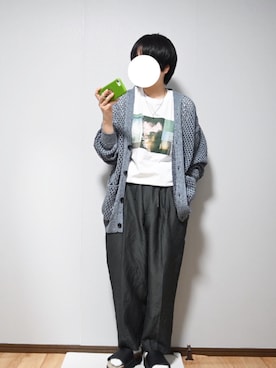 「marka（マーカ）のアイテム（スラックス）」を使った、あちょんさん（レディース・158cm）の春コーディネート