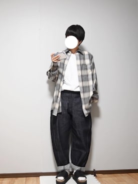 「テーパードデニム」｜あちょんさん（レディース・158cm）の夏コーディネート