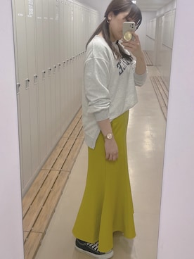 「アイテム（スウェット）」を使った、𝒴𝓊𝓊...さん（レディース・163cm）の春コーディネート