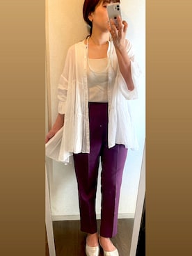 「ムラサキコーデ」｜𝒴𝓊𝓊...さん（レディース・163cm）の秋コーディネート