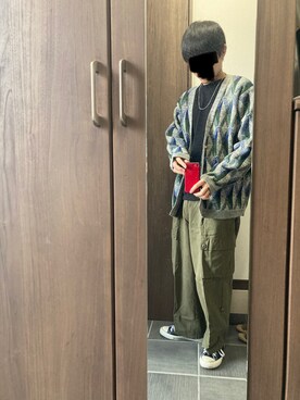 「BROKEN BASE（ブロークンベース）のアイテム（パンツ）」を使った、DeCoさん（メンズ・172cm）の秋コーディネート