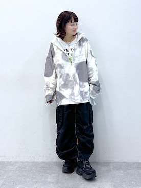 「LEPSIM（レプシィム）のアイテム（イヤリング）」を使った、さ や こさん（レディース・154cm）の冬コーディネート