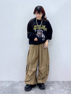 「アイテム（スウェット）」を使った、さ や こさん（レディース・154cm・30代）の冬コーディネート