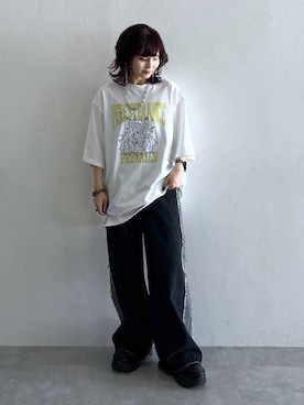 「アイテム（イヤリング）」を使った、さ や こさん（レディース・154cm）の夏コーディネート