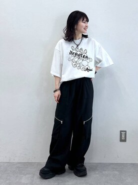 「JEANASIS（ジーナシス）のランダムアウトソールスニーカー/968688（スニーカー）」を使った、さ や こさん（レディース・154cm）の春コーディネート