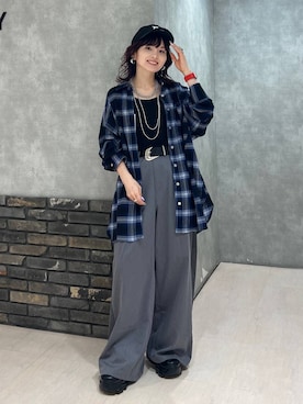 「アイテム（スラックス）」を使った、さ や こさん（レディース・154cm・30代）の秋コーディネート