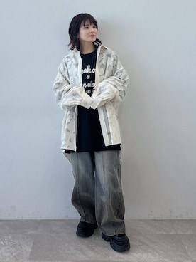 「JEANASIS（ジーナシス）のランダムアウトソールスニーカー/968688（スニーカー）」を使った、さ や こさん（レディース・154cm）の春コーディネート