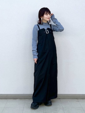 「JEANASIS（ジーナシス）のランダムアウトソールスニーカー/968688（スニーカー）」を使った、さ や こさん（レディース・154cm）の冬コーディネート