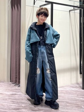 「ソフトエレガント_PAGEBOY」｜「アイテム（その他アウター）」を使った、さ や こさん（レディース・155cm）の秋コーディネート