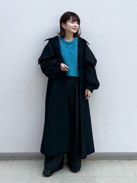 「PAGEBOY（ページボーイ）のアイテム（チェスターコート）」を使った、さ や こさん（レディース・154cm）の冬コーディネート