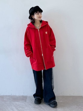 「JEANASIS（ジーナシス）のランダムアウトソールスニーカー/968688（スニーカー）」を使った、さ や こさん（レディース・154cm）の冬コーディネート