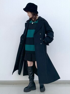 「シック」｜「アイテム（その他アウター）」を使った、さ や こさん（レディース・154cm）の秋コーディネート