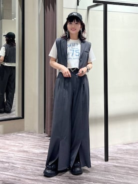 「ソフトエレガント_PAGEBOY」｜「アイテム（テーラードジャケット）」を使った、さ や こさん（レディース・154cm）の春コーディネート