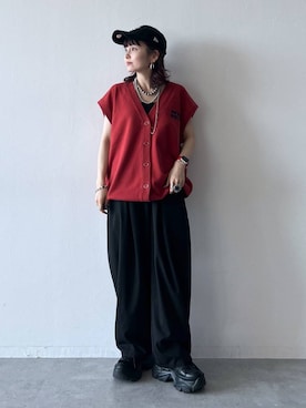 「アイテム（帽子）」を使った、さ や こさん（レディース・154cm・30代）の夏コーディネート